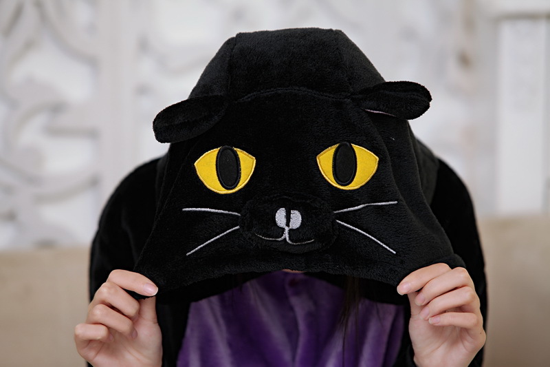 工場卸売大人パジャマ黒猫漫画大人カバーオール-パジャマ問屋・仕入れ・卸・卸売り
