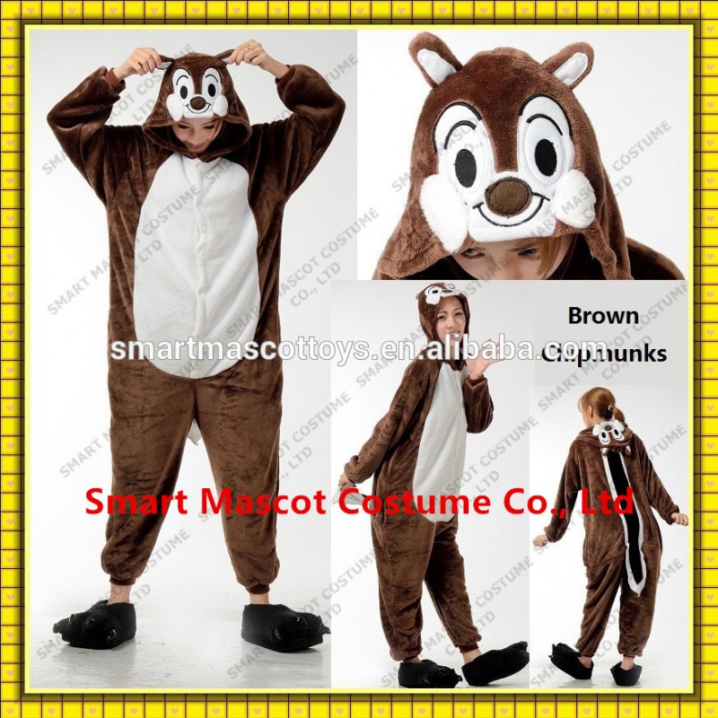 トップ品質工場価格人気ブラウン動物リス カバー オール パジャマ大人リス カバー オール-パジャマ問屋・仕入れ・卸・卸売り