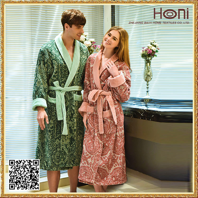 高品質100%珊瑚フリースカップル風呂服-バスローブ問屋・仕入れ・卸・卸売り