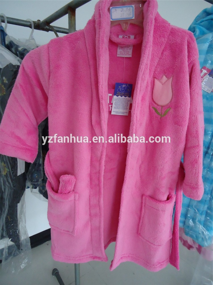 面白いかわいい子供コーラルフリースバスローブ用男の子女の子-バスローブ問屋・仕入れ・卸・卸売り