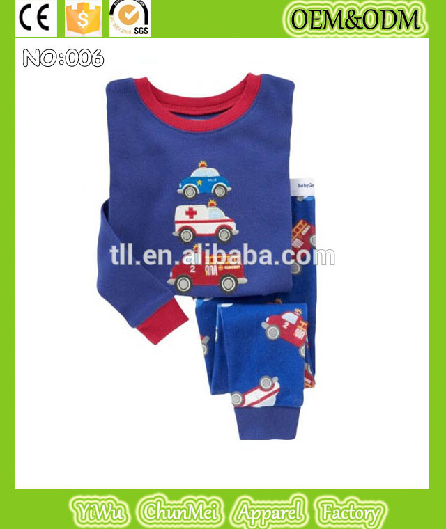 綿100％長い袖の赤ん坊のパジャマパジャマ子供車のスタイリング2-7y服の子供のためのパジャマ-パジャマ問屋・仕入れ・卸・卸売り