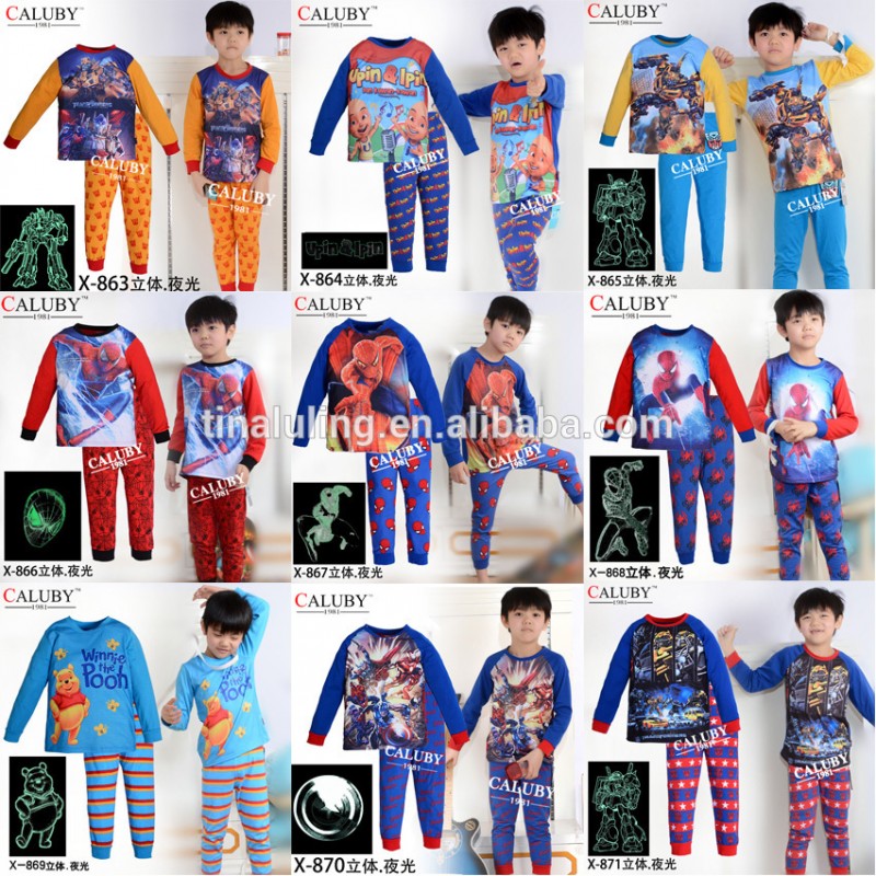 トップファッション2015子供のグロー暗闇の中でgw睡眠子供パジャマパジャマセット-パジャマ問屋・仕入れ・卸・卸売り