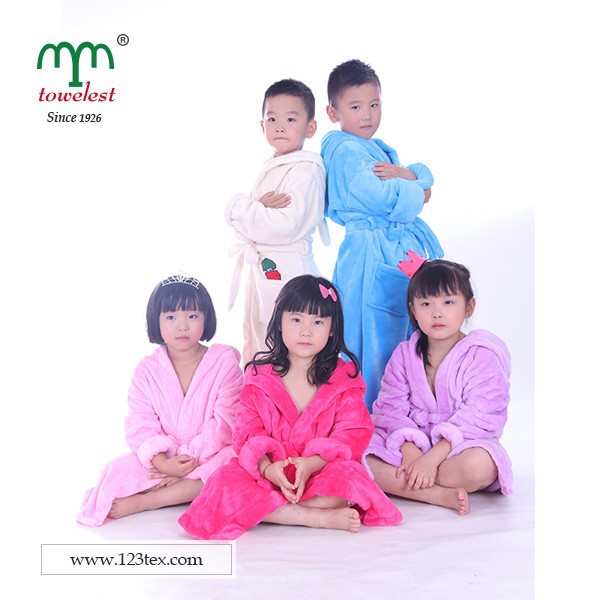 子供のためのかわいい浴衣フランネルフリースフード付きバスローブホワイトホテル中国のサプライヤーから-バスローブ問屋・仕入れ・卸・卸売り