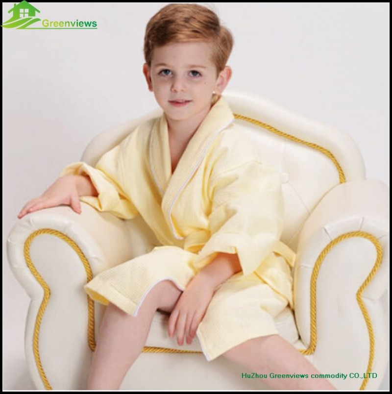 子供の綿のワッフル西部クイック- 乾燥バスローブ着物えり安価で快適な子供たちには、 バスローブgvkbr1018卸売-バスローブ問屋・仕入れ・卸・卸売り