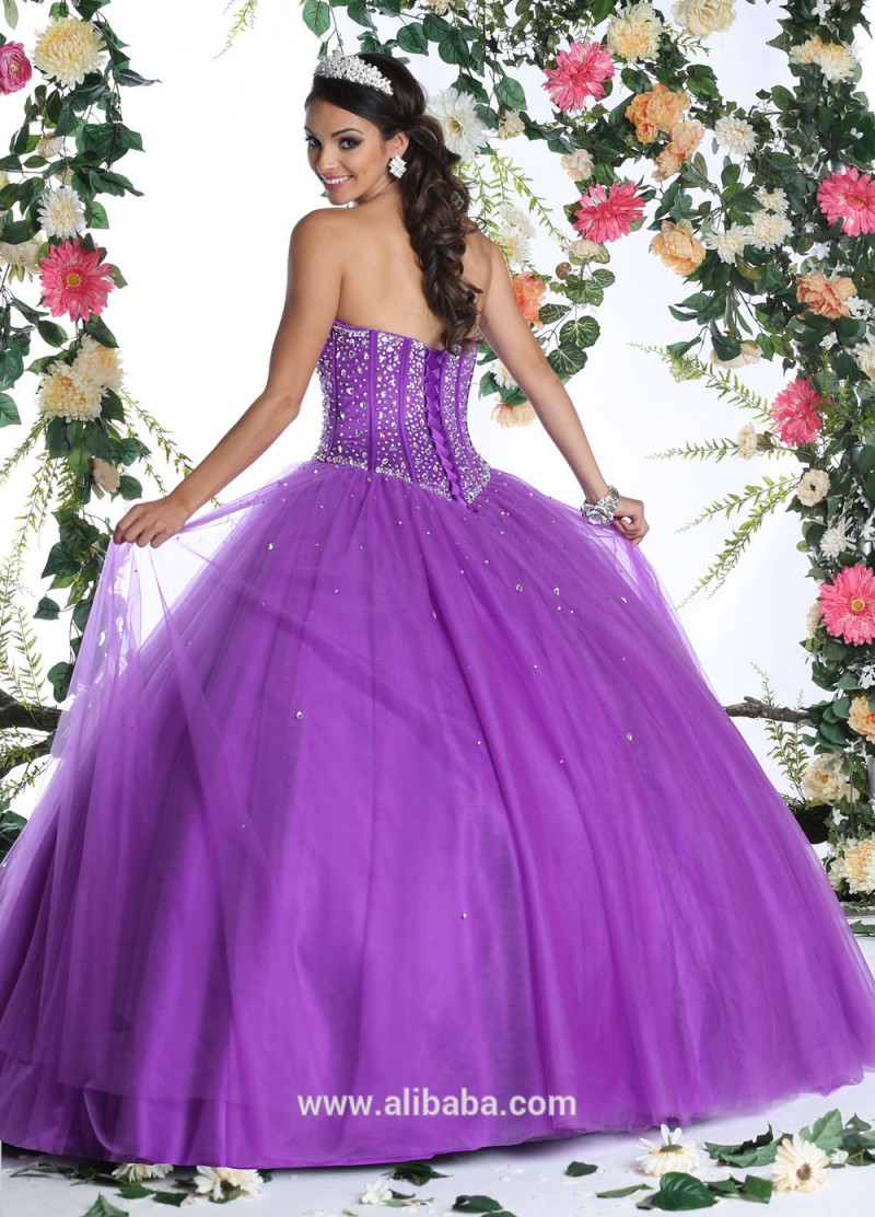 新しい黄色2015、 紫がかった- スタイル80262quinceaneraのドレス-その他ドレス問屋・仕入れ・卸・卸売り