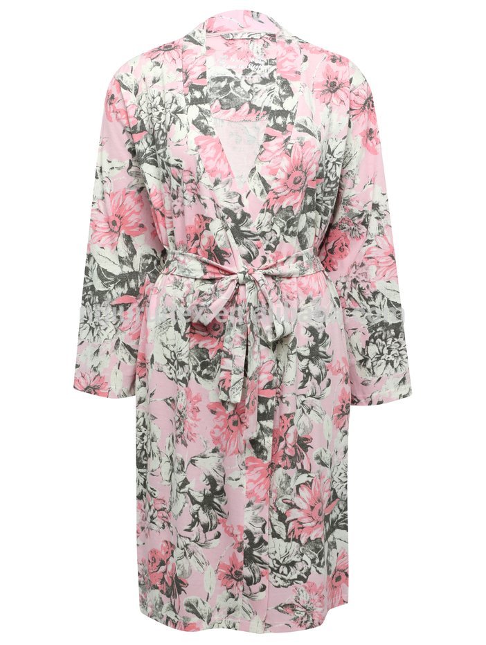 女性の綿ジャージ花プリントローブ-バスローブ問屋・仕入れ・卸・卸売り