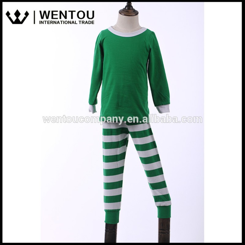 Wentou卸売綿のストライプの子供パジャマ-パジャマ問屋・仕入れ・卸・卸売り
