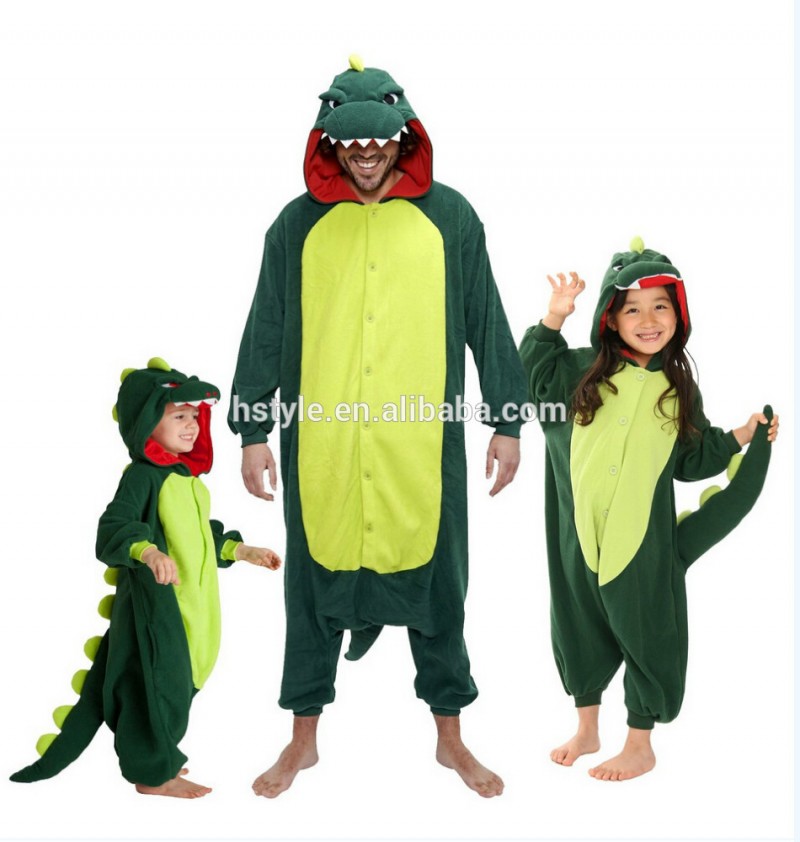 良い品質の動物のパジャマ衣装安い大人onesiehfc015緑の恐竜-パジャマ問屋・仕入れ・卸・卸売り