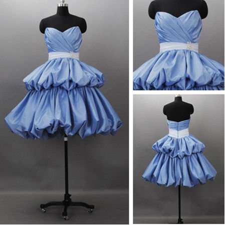 AM1072恋人の襟足の青いタフタの不足分のふくらんでいる服-プラスサイズドレス、スカート問屋・仕入れ・卸・卸売り