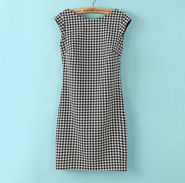 熱い販売の女性のキャリアのドレス新しいファッション2015夏鳥のプリントビンテージドレスキャップスリーブoネックショートストレート-プラスサイズドレス、スカート問屋・仕入れ・卸・卸売り