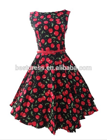 最も安いbestdress2014年熱い販売の新しい女性花柄プリントピンナップ50年代のヴィンテージロカビリードレス式スイング-プラスサイズドレス、スカート問屋・仕入れ・卸・卸売り