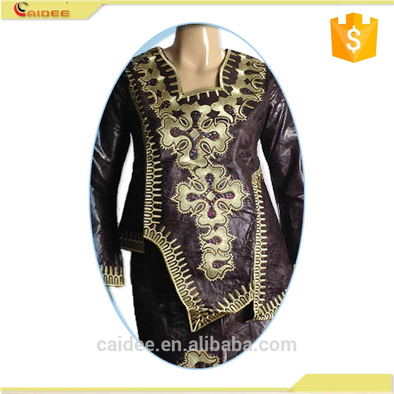 -Royalblue の ドレス 、 スカーフ シャツ と トップ アフリカバザン刺繍デザイン ドレス BCW150125-カジュアルドレス問屋・仕入れ・卸・卸売り