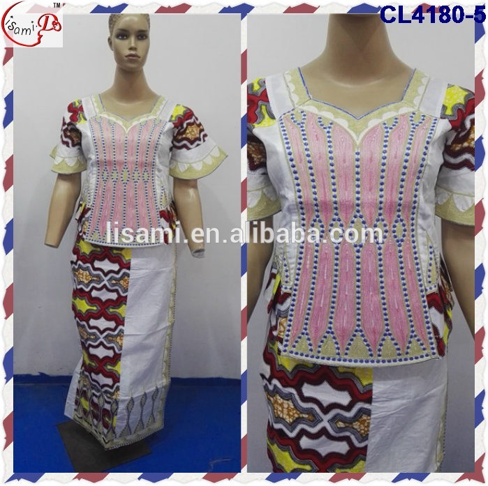 ファッションcl4180バザン/ブロケード女性アフリカ服女性ドレス卸売-カジュアルドレス問屋・仕入れ・卸・卸売り