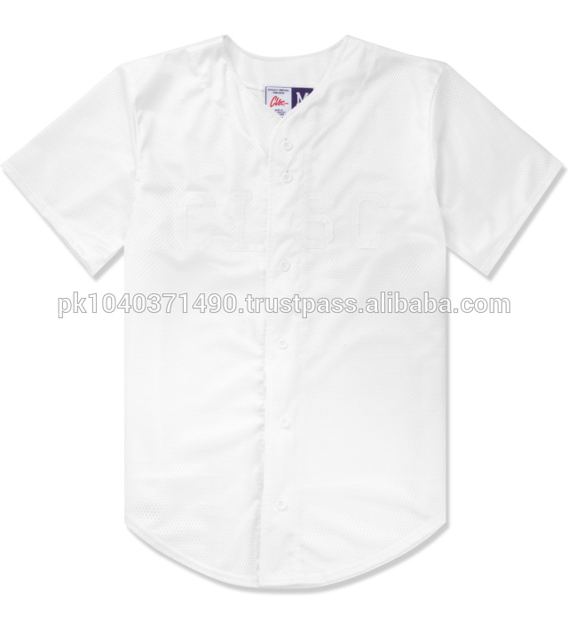 カスタムホワイト昇華印刷された最新のスタイルの野球/野球ジャージ/高品質チームの摩耗-野球、ソフトボールウェア問屋・仕入れ・卸・卸売り