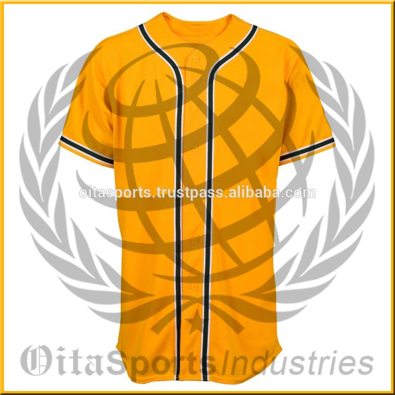 昇華ブランクカスタム野球ユニフォームbottonsシャツ-野球、ソフトボールウェア問屋・仕入れ・卸・卸売り