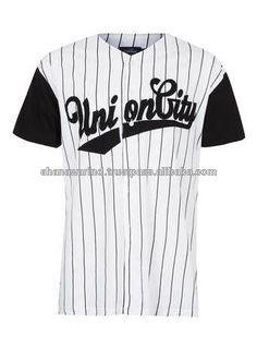 白い花ストライプ野球tシャツ、2016野球tシャツ男性ヒップホップ、ショートスリーブスタイル野球tシャツ-野球、ソフトボールウェア問屋・仕入れ・卸・卸売り