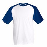 ラウンドネックブランクtシャツ綿2トーン、 ツートンカラーのt- シャツ-野球、ソフトボールウェア問屋・仕入れ・卸・卸売り