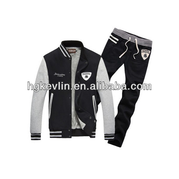 中国ヨーロッパスタイルの男性スタイリッシュ綿安いジャケットとパンツ-野球、ソフトボールウェア問屋・仕入れ・卸・卸売り