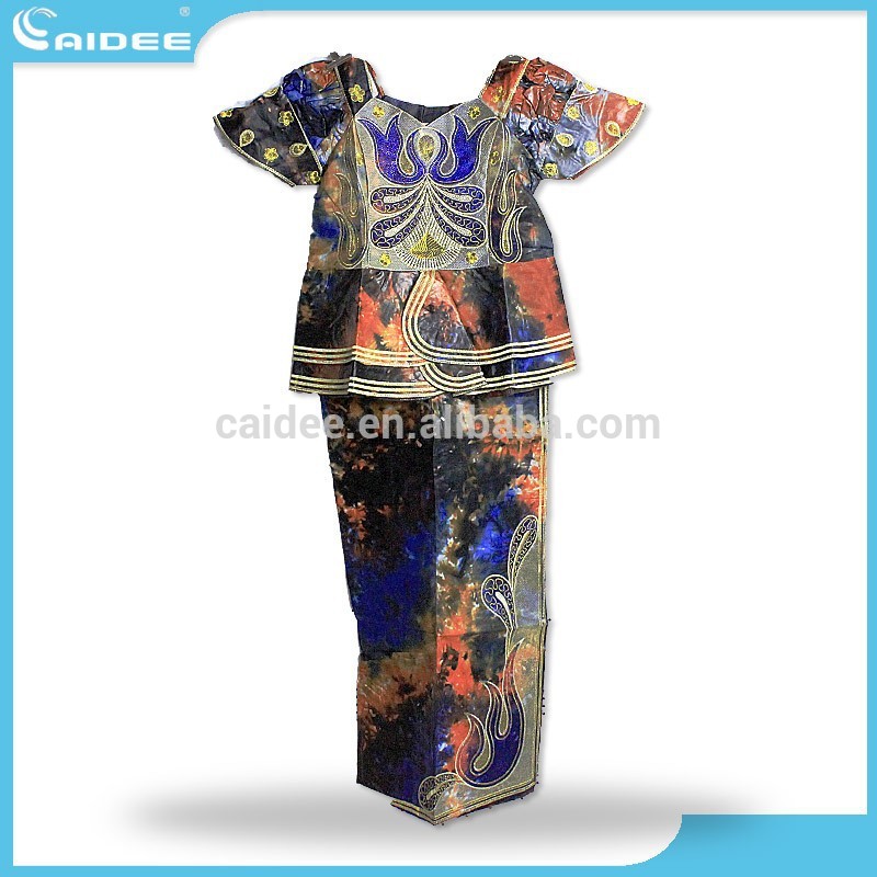 ファッションバザンdesignafrican刺繍のデザインのドレス女性のためのアフリカのbcw150126バザンモルモットブロケードのドレス-カジュアルドレス問屋・仕入れ・卸・卸売り