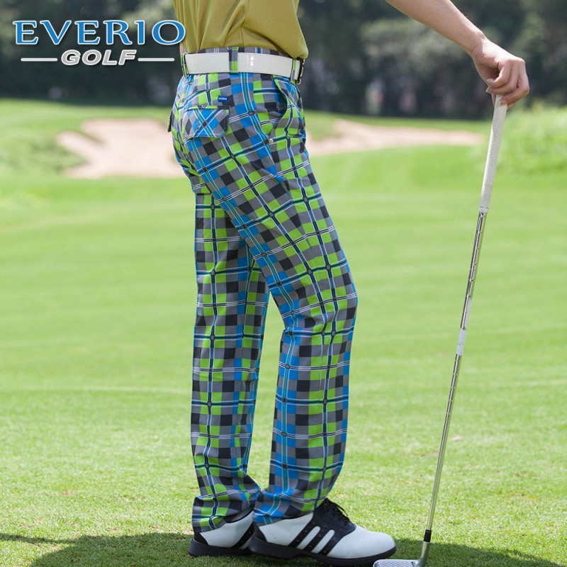 Everio男性のゴルフ服クイックドライグリッドチェックパンツだぶだぶチノパンツゴルフズボン-その他スポーツウェア問屋・仕入れ・卸・卸売り