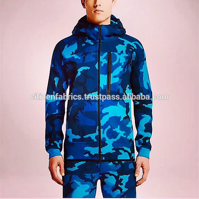ブルー迷彩トラックスーツ-トレーニングウェア、ジョギングウェア問屋・仕入れ・卸・卸売り