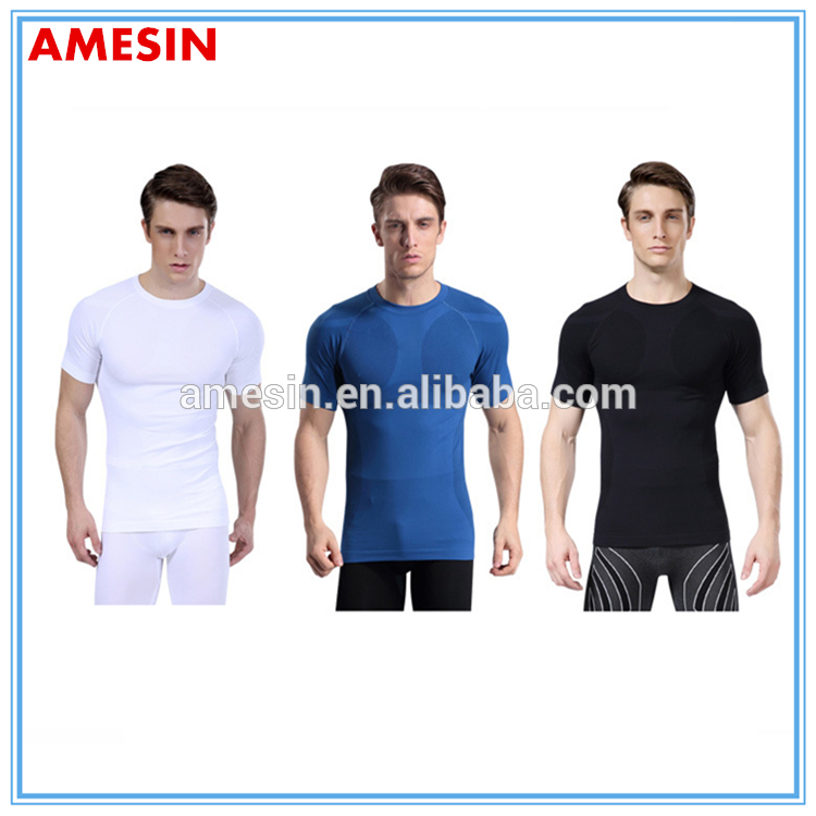 Amesin クイック ドライ は スポーツ スーツ の男半袖通気性筋肉形状-問屋・仕入れ・卸・卸売り