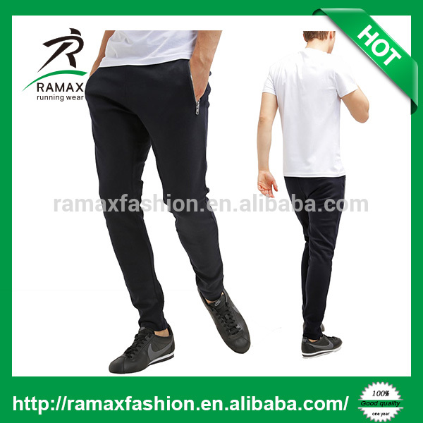 Ramaxカスタム男性平野スリムフィットトラックスーツパンツ付きジッパーサイドポケット-トレーニングウェア、ジョギングウェア問屋・仕入れ・卸・卸売り