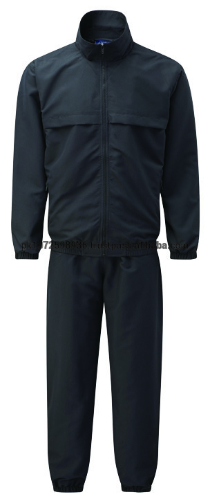 メンズ黒色トラックスーツ/2ピースジッパージャケットカフテーパーパンツ-トレーニングウェア、ジョギングウェア問屋・仕入れ・卸・卸売り