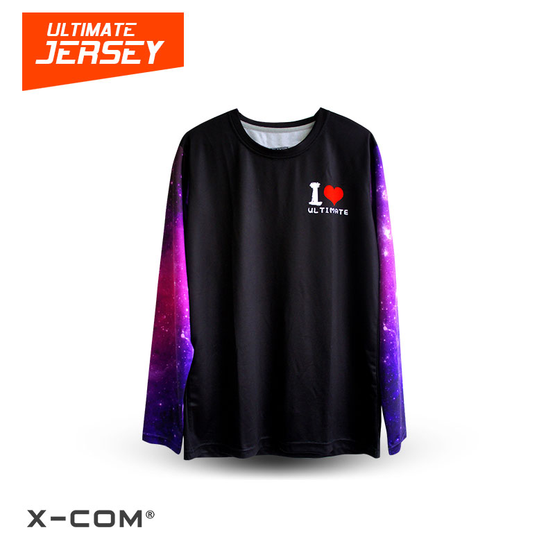 X-COM速乾性昇華長袖シャツ 100% ployester材料-バスケットボールウェア問屋・仕入れ・卸・卸売り
