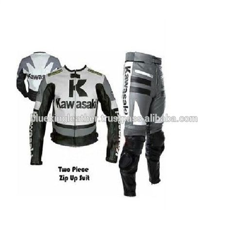 メンズグレー川崎motorcycle bikerレザースーツレザージャケットズボンパンツ-バイクウェア問屋・仕入れ・卸・卸売り