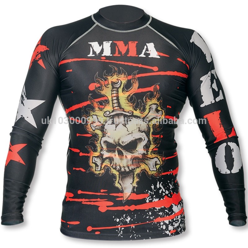 mmaの発疹ガードコンプレッションシャツベース層のシャツの男性-武道、格闘技用ウェア問屋・仕入れ・卸・卸売り