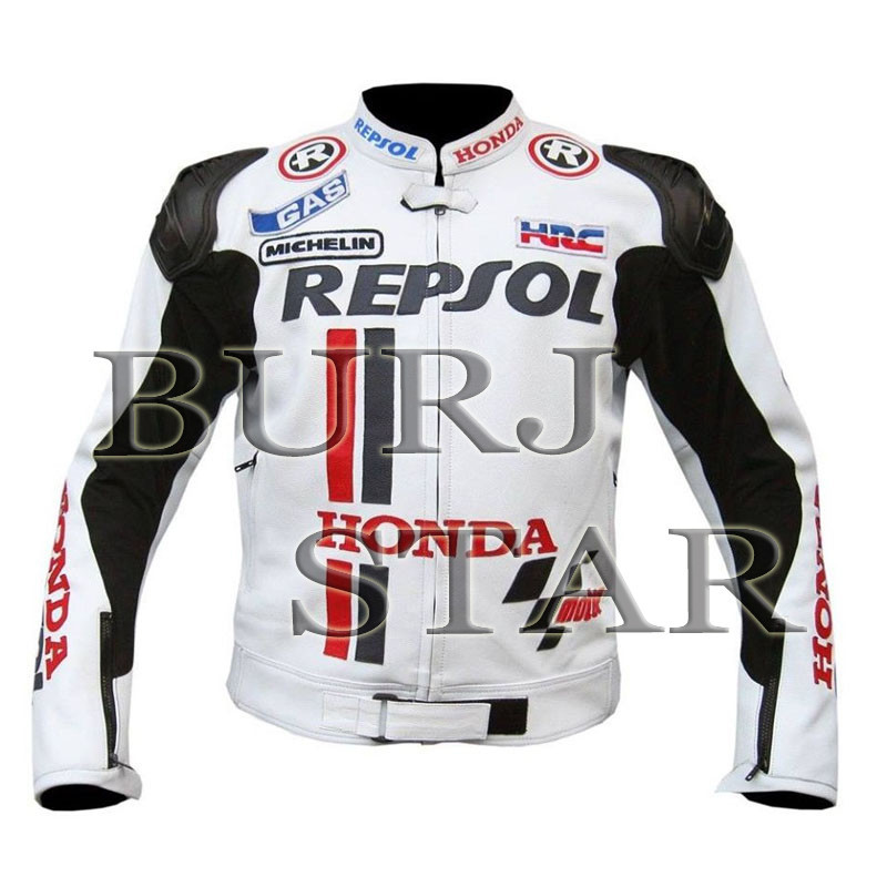 ホンダレプソルバイクレーシングジャケット革ジャケットの高品質、100%牛革レザー-バイクウェア問屋・仕入れ・卸・卸売り