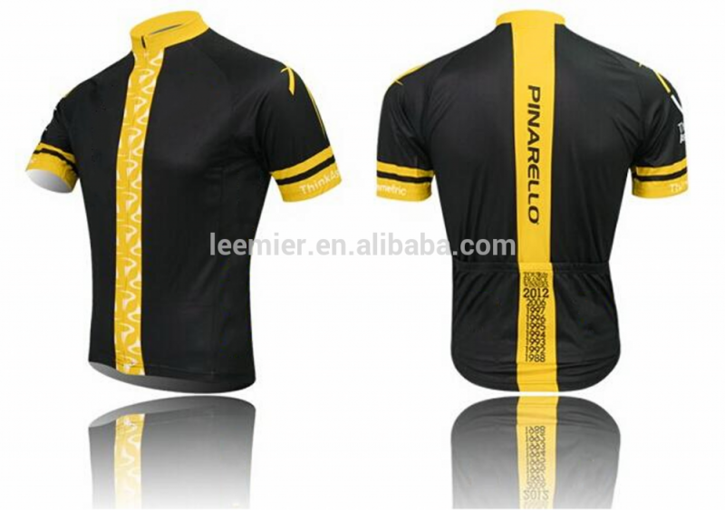 新しいスタイルの黄色/黒サイクリングジャージ無地/販売用シャツ-サイクリングウェア問屋・仕入れ・卸・卸売り