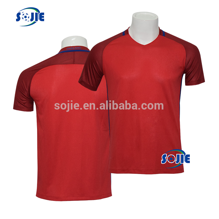 2016ヨーロッパカップサッカーシャツタイ品質赤いサッカーユニフォーム-サッカーウェア問屋・仕入れ・卸・卸売り
