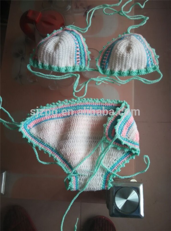 高品質のハンドメイドの女性のかぎ針編みを編む-水着類問屋・仕入れ・卸・卸売り