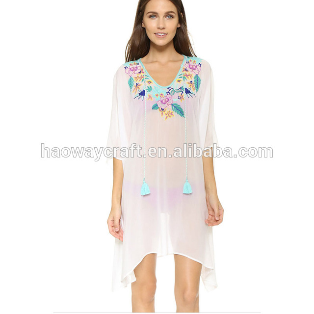 女の子白い夏のドレス夏のカバーアップビーチカバーアップ-水着類問屋・仕入れ・卸・卸売り