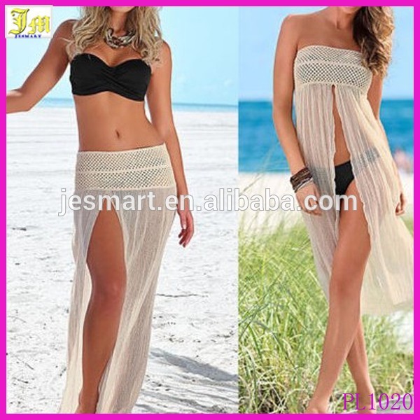 新しいファッションの女性がセクシーなサマードレス2015メッシュビーチラップビーチウェアをカバーするドレスビーチのスカート卸-水着類問屋・仕入れ・卸・卸売り