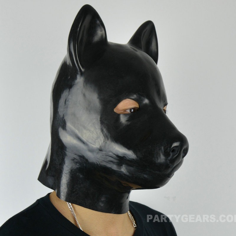 フルヘッドフェチラテックス動物マスクフード女装ゴム犬フード緊縛マスクユニーク-その他コスチューム問屋・仕入れ・卸・卸売り