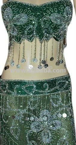 緑のIndiantrendのベリーダンスの摩耗Custume-その他コスチューム問屋・仕入れ・卸・卸売り