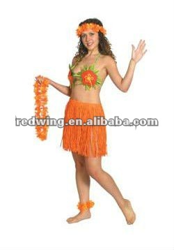 オレンジハワイの小型Hulaスカート-その他コスチューム問屋・仕入れ・卸・卸売り