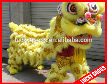 中国伝統正月装飾の古典的な高品質の黄色のライオンの衣装卸売-マスコット問屋・仕入れ・卸・卸売り