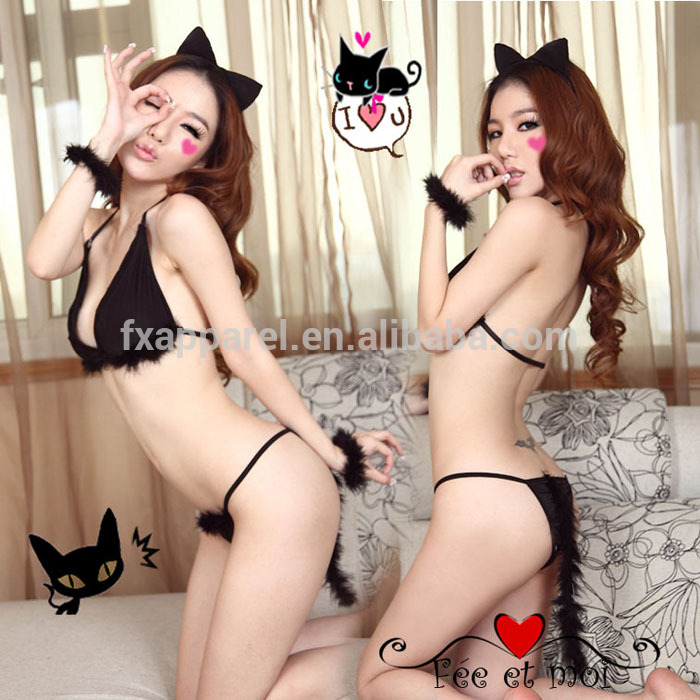 大人のセックス毛皮猫ビキニ衣装動物セクシーな衣装-セクシーコスチューム問屋・仕入れ・卸・卸売り
