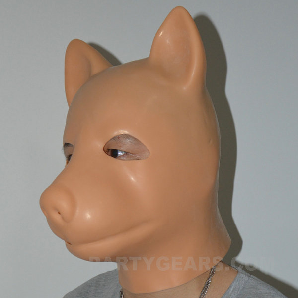 セクシーなラテックス犬フード肉解剖オープン目鼻口ゴム動物マスクフェチボンデージストッキンググミヘッドギア着用-セクシーコスチューム問屋・仕入れ・卸・卸売り