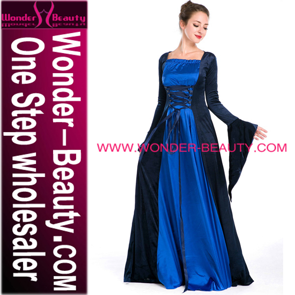 大人女性の青い中世ルネサンスドレスの衣装-セクシーコスチューム問屋・仕入れ・卸・卸売り