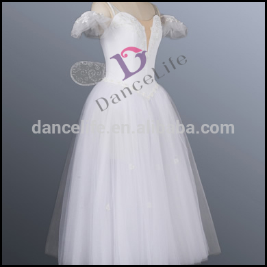 AP085ホワイトロングスカートチュチュドレスダンス衣装バレエチュチュの衣装-作業着問屋・仕入れ・卸・卸売り