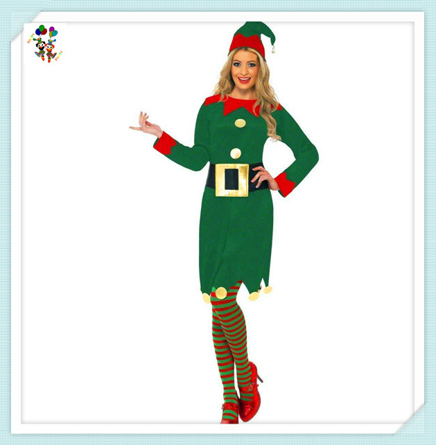 安い不織布のクリスマスパーティーセクシーなサンタヘルパーhpc-2438エルフコスチューム-セクシーコスチューム問屋・仕入れ・卸・卸売り