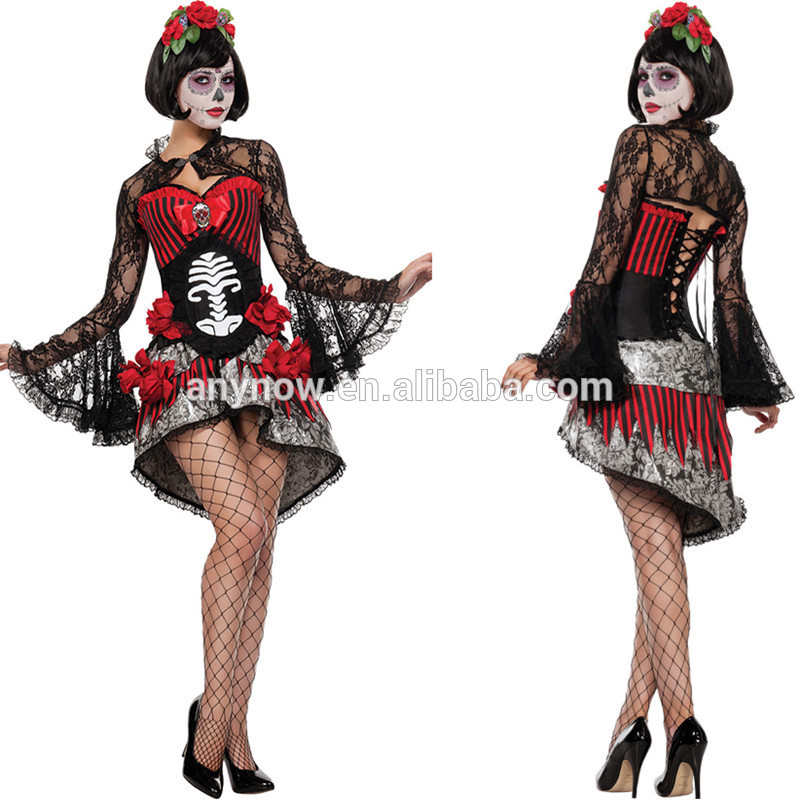 女性ロングスリーブドレスレースセクシーなハロウィン女王コルセット衣装-セクシーコスチューム問屋・仕入れ・卸・卸売り