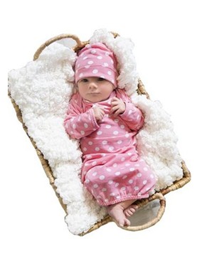 オーガニックコットン100％マッチング新生児ロンパーの赤ちゃんの新生児用品一式服と帽子のセット-ベビーロンパース問屋・仕入れ・卸・卸売り