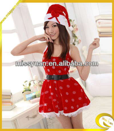 甘い女の子の熱い販売のかわいいダンススカート赤クリスマス/クリスマスドレス-セクシーコスチューム問屋・仕入れ・卸・卸売り