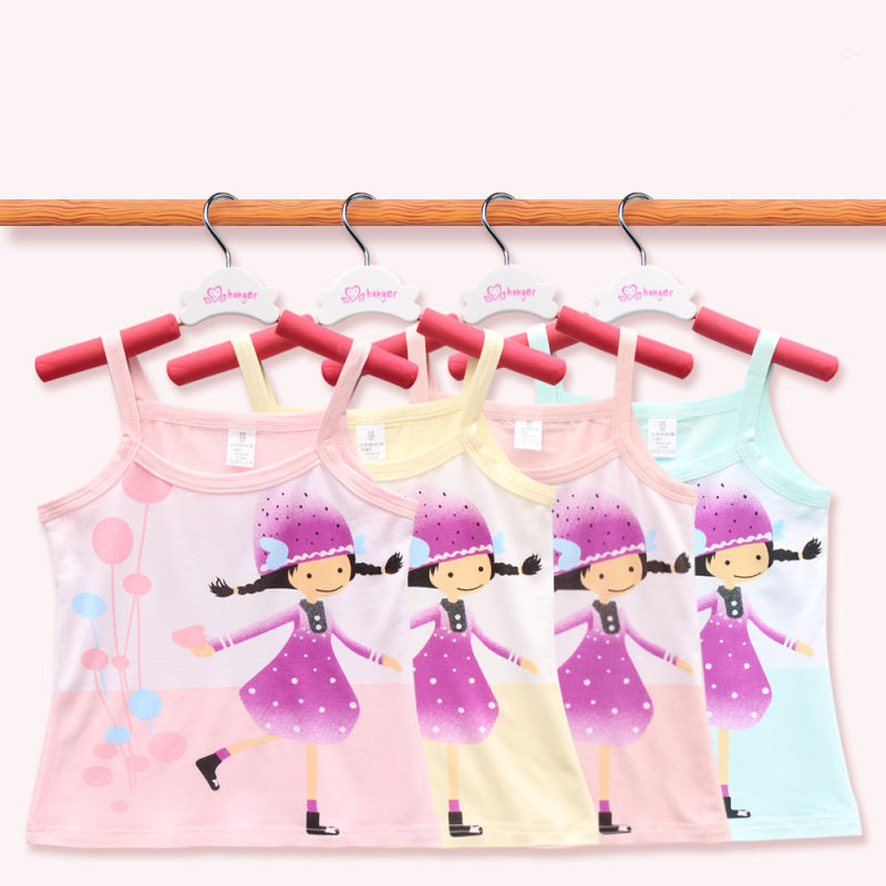 現代の女の子トップスプリントキッズノースリーブモーダルtシャツ赤ちゃんの女の子タンクトップ-キッズ服　シャツ、トップス問屋・仕入れ・卸・卸売り